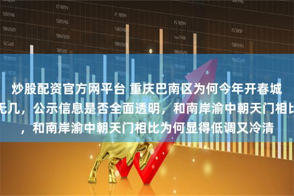 炒股配资官方网平台 重庆巴南区为何今年开春城市规划建设项目寥寥无几，公示信息是否全面透明，和南岸渝中朝天门相比为何显得低调又冷清